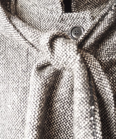 Tweed Cape Coat Removable Hood BKWH