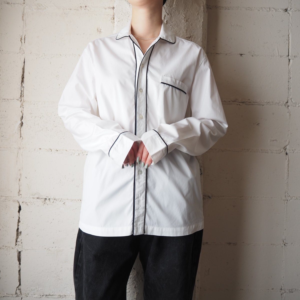 AMI PARIS Piping Pajama Shirt WH | Orfeo