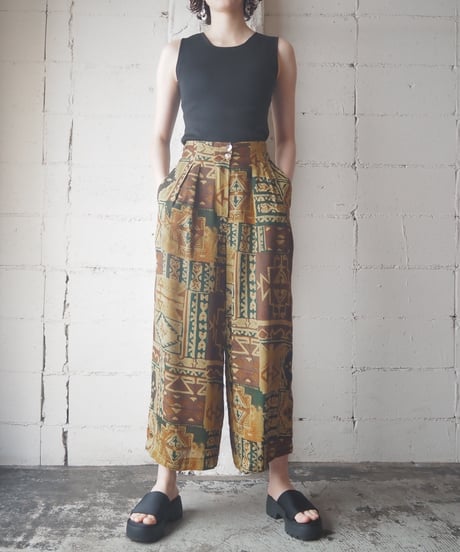 Pattern Wide Pants GRYEBR