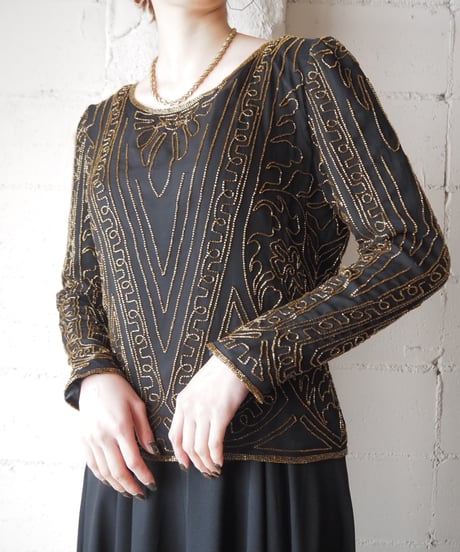 Beads Embroidery Tops BKGD