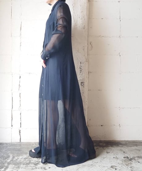 Sheer Long Shirt Dress DNV