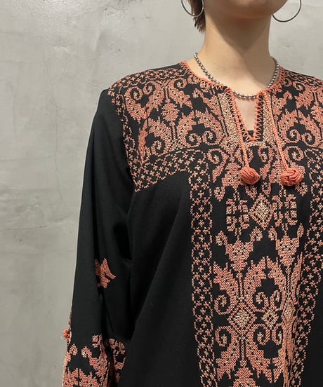Volume Sleeve Embroidery Dress BKPI