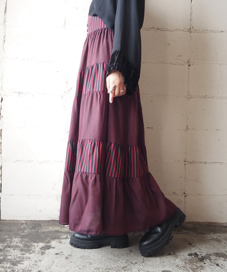 1970’s Stripe Tiered Skirt RDBK
