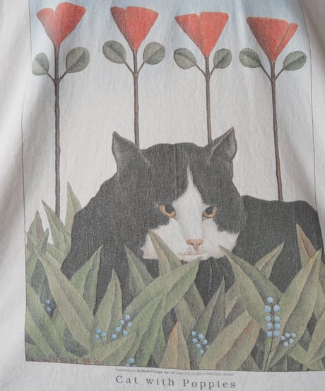 Cat Print Tee WH