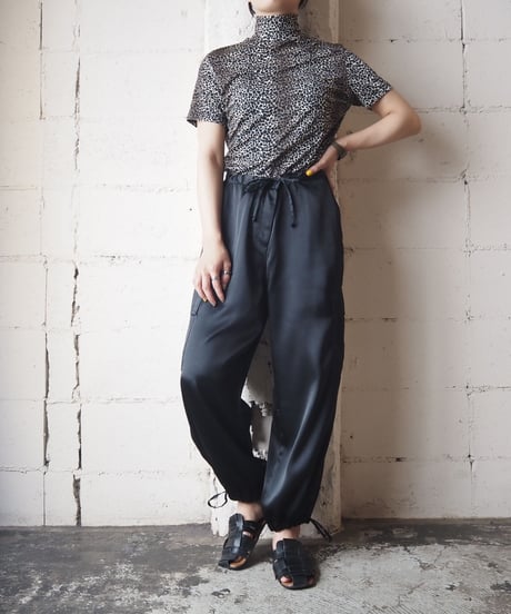 Satin Cargo Pants BK