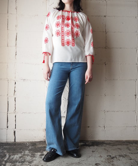 Hungarian Hand Embroidered Blouse WHRE