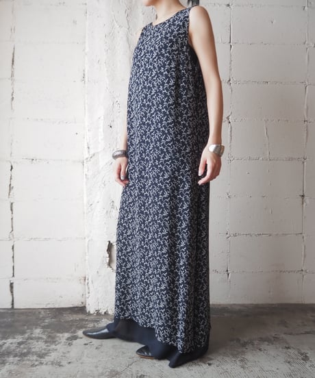 Small Flower Sleeveless Layered Dress NV