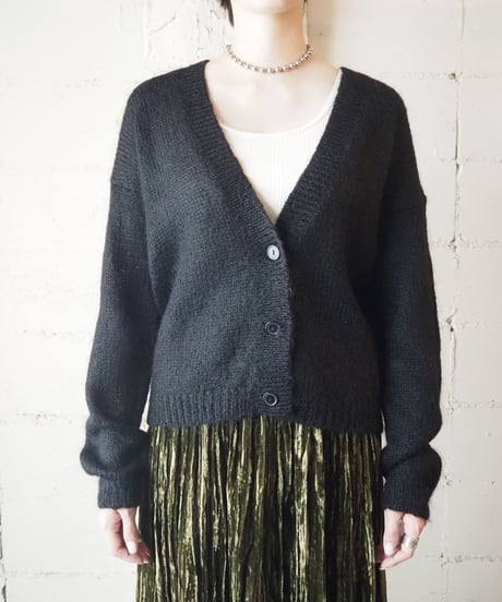 Mohair Knit Cardigan  BK