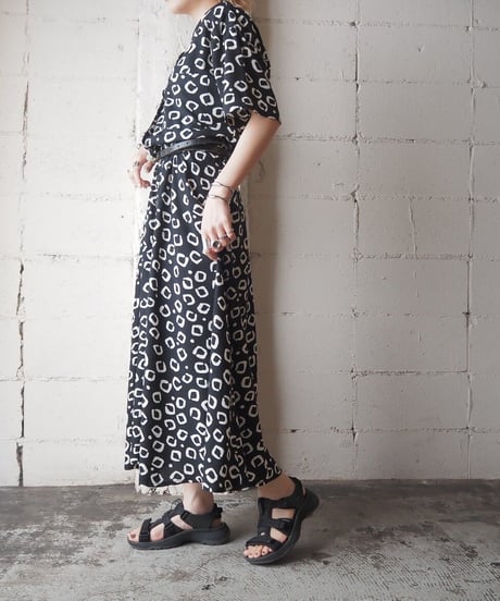 Pattern S/S Shirt Dress BKWH