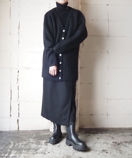 Vneck Mohair Cardigan BK
