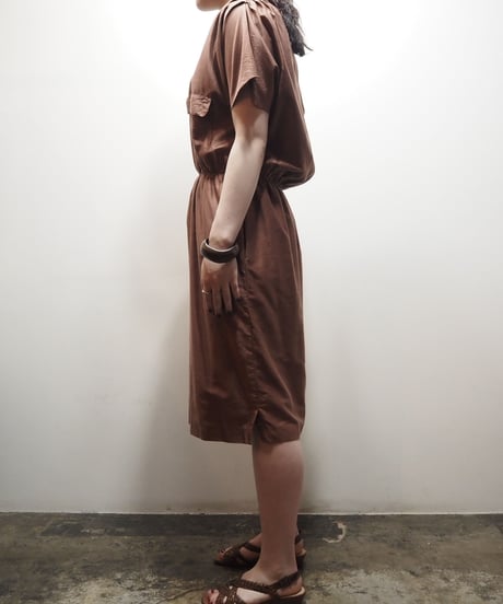 Open Collar Short Sleeve DressBR