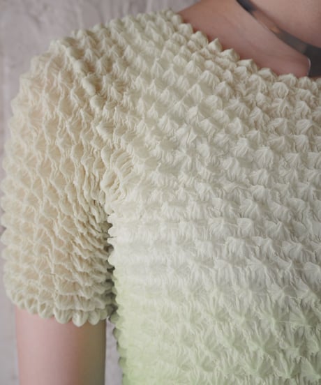 Short Sleeve Popcorn Blouse YEGR