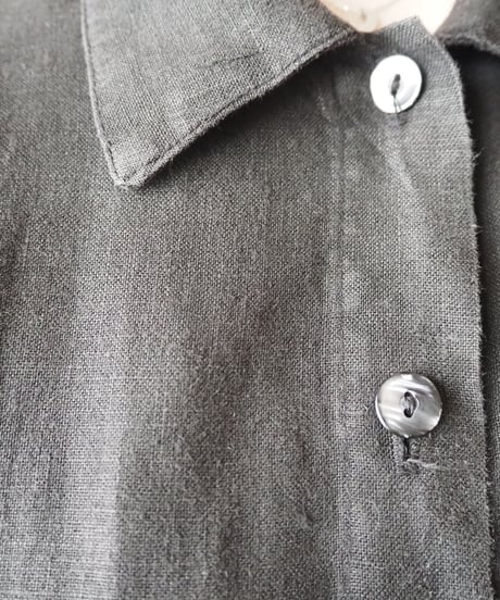 1990's Linen Shirt Dress BK