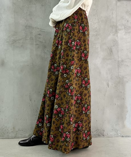 Flower Pattern Wide Flare Pants KAPI