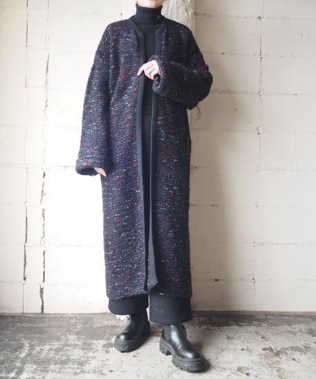 Mix Color Long Knit Gown BK