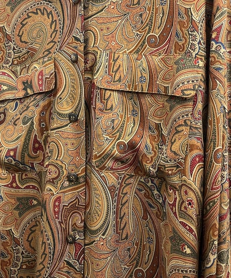 Front Pocket Ethnic Pattern Blouse BRRE