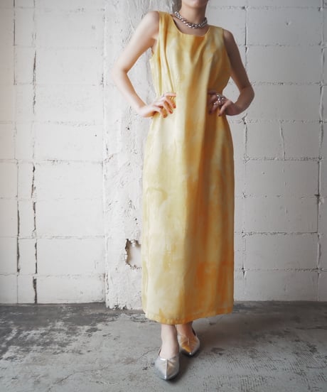 Water Color Pattern N/S Dress YE