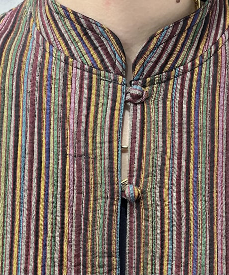 Multi Color Stripe Quilted Jacket REYE