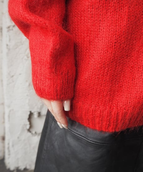 Roll Neck Mohair Mix Knit RE