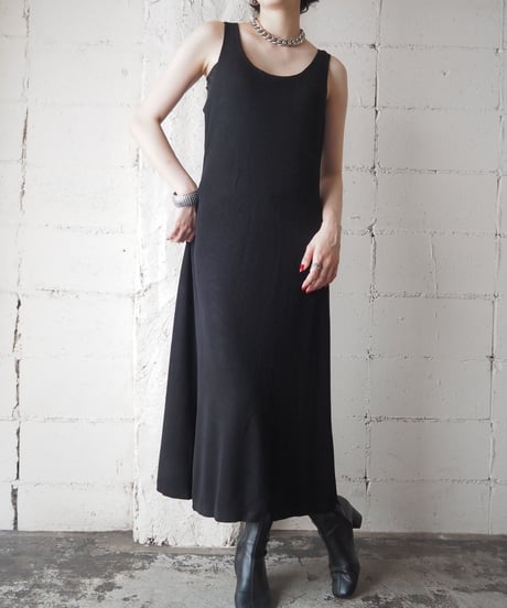 Spandex Mix Tank Dress BK