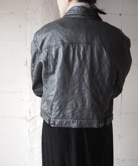 Short Leather Jacket BK