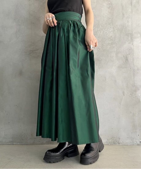 Satin Volume Flared Skirt GN