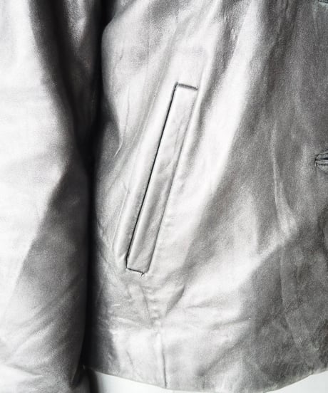 Button Leather Jacket BK