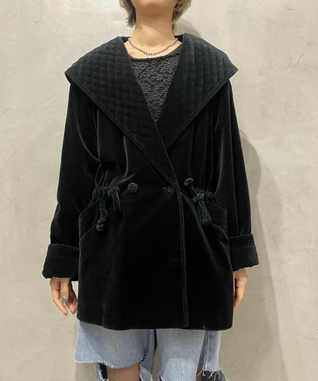Velour Hooded Jacket BK