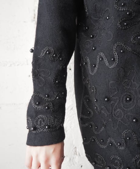 Beads×Embroidery Design Knit BK