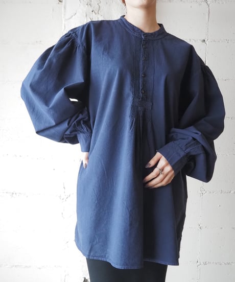 Band Collar Grandpa Shirt NV