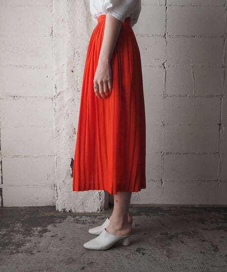 Pleated Flare Skirt RE