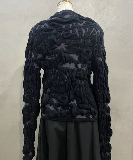 Desigual 3D Design Boat Neck Cardigan BKGR