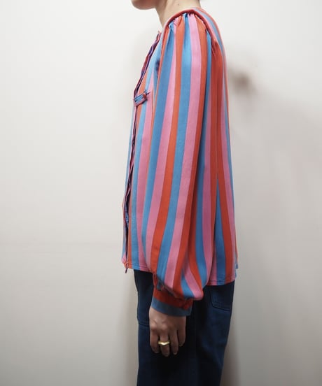 1970's Stripe Design Blouse PIREBL