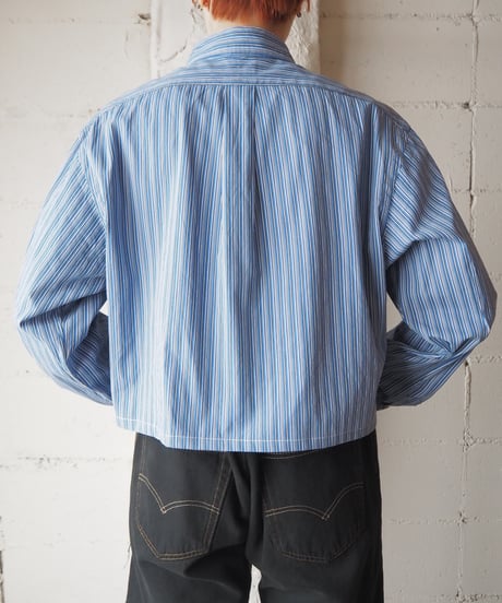 Remake Ralph Lauren Stripe Short Shirts BLNVWH