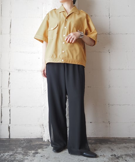 Open Collar Stitch Short Sleeve Jacket  YE