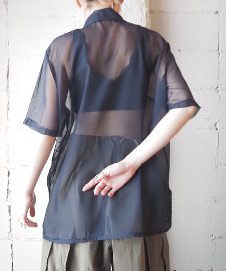 Short Sleeve Sheer Shirt NV