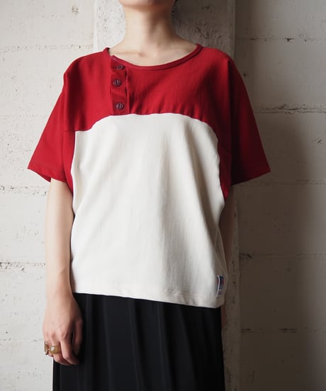 1980's RUSSELL Bicolor Football Tee IV RE