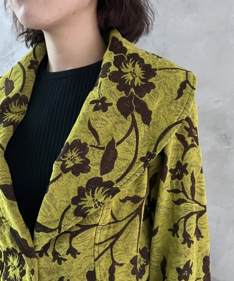 Flower Pattern Collar Design Jacket GNBR
