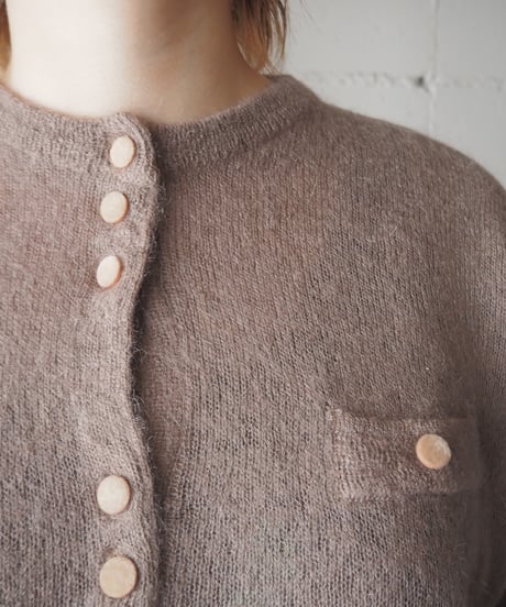 NINAHAZAN Mohair Mix Button Knit BE