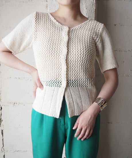 Crewneck S/S Cardigan IV