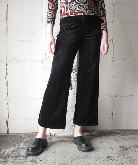 Velour Slim Fit Easy Pants BK