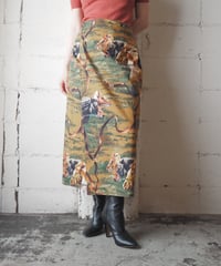 Horse Print Wrap Tight Skirt BR