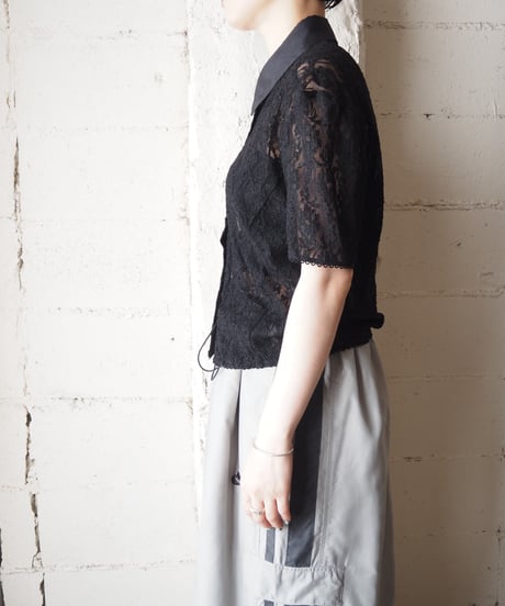 VERSACE Lace Short Sleeve Shirt BK