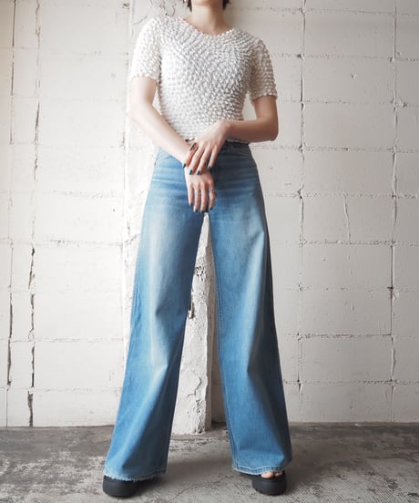 Short Sleeve Popcorn Tops WH