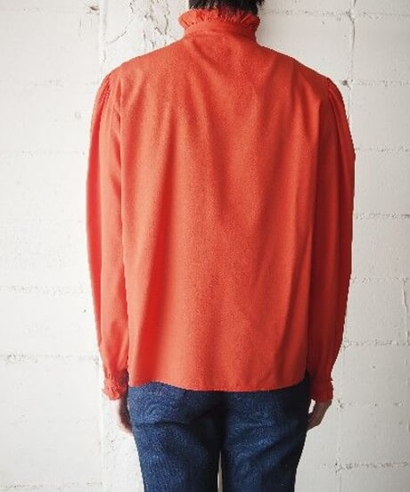 Frilled Stand Collar Shirt RE