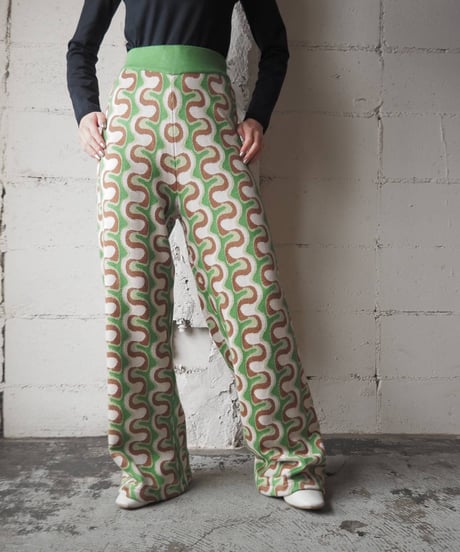 Psychedelic Pattern Knit Pants YGNBR