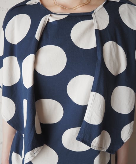 1980's IS ISSEY MIYAKE Polka Dot Layered Sleeve Cutsewn NVWH