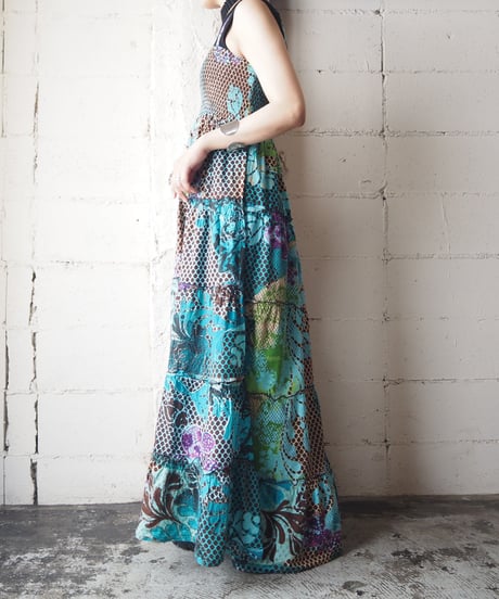 Pattern Tiered Cami Dress BLBR
