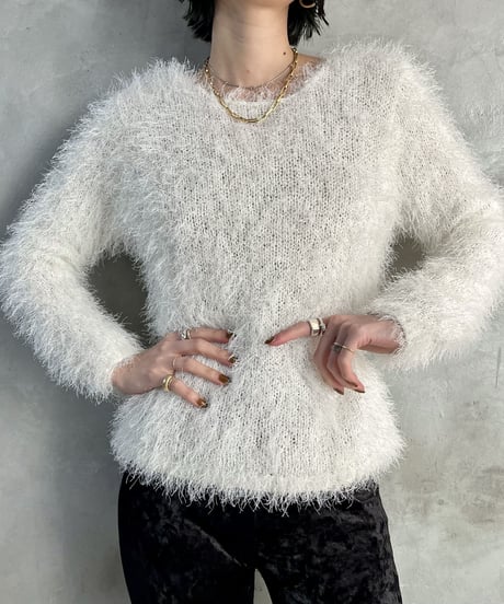 Shaggy Design Knit WH
