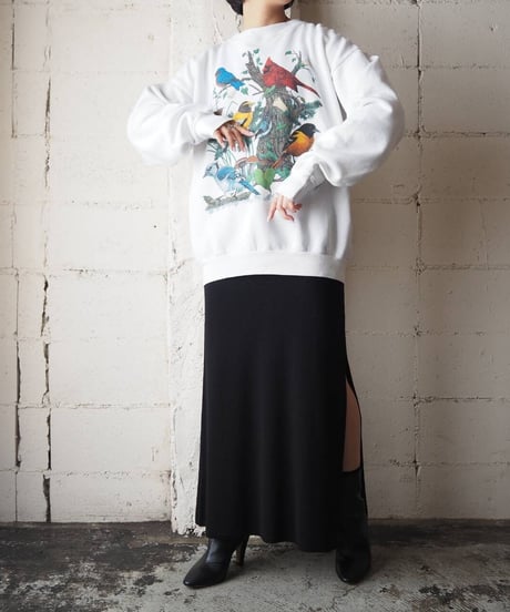 Bird Print Sweat WH